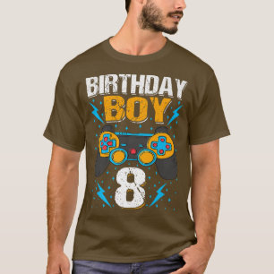 Verjaardagsjongen 8 Videospelcontroller Gamer 8ste T-shirt