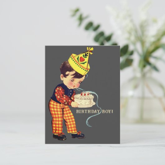 VERJAARDAGSJONGEN! | Ansichtkaart Briefkaart (Staand voorkant)