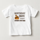 Verjaardagsjongen Baby Paard op een Donut T-shirt (Voorkant)