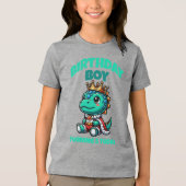Verjaardagsjongen Dinosaur T-Shirt - Aangepaste Le (Voorkant)