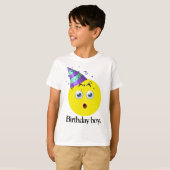 Verjaardagsjongen Emoji T-shirt (Voorkant volledig)