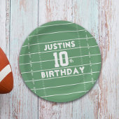 Verjaardagsjongen Gepersonaliseerd Football Veld Papieren Bordje