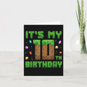 Verjaardagsjongen Het is mijn 10e verjaardag Gamer Kaart