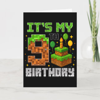 Verjaardagsjongen Het is mijn 9e verjaardag Gamer  Kaart