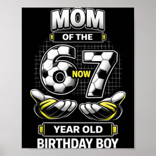 Verjaardagsjongen Ik was 6 Ik ben 7 Zes Zeven Voet Poster