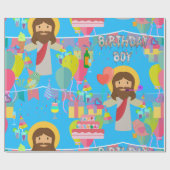 verjaardagsjongen jesus xmas cadeaupapier (Vlak)
