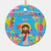 verjaardagsjongen jesus xmas keramisch ornament (Voorkant)