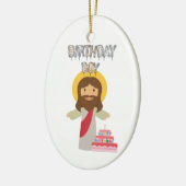 verjaardagsjongen jeuskerst keramisch ornament (Links)