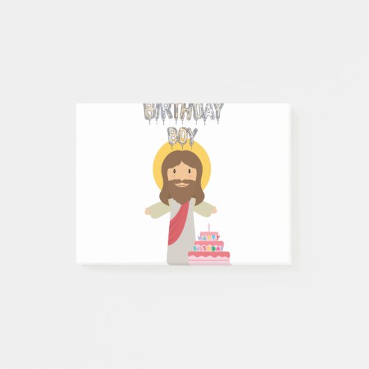 verjaardagsjongen jeuskerst post-it® notes (Voorkant)