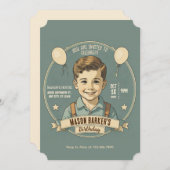 Verjaardagsjongen  kaart (Voorkant / Achterkant)