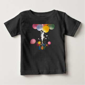 Verjaardagsjongen Kleurrijk Baby T-shirt met ballo