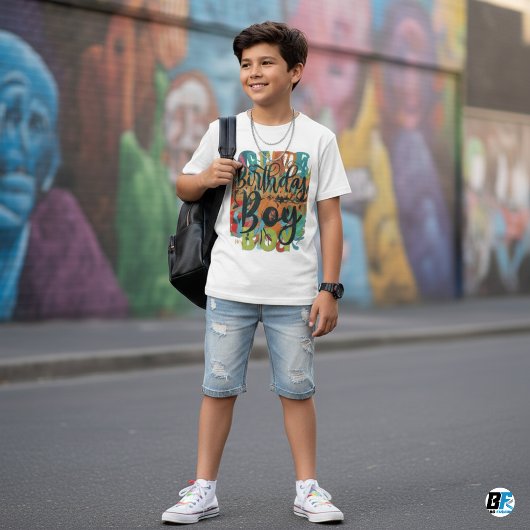 Verjaardagsjongen - Multiple Text Design T-shirt