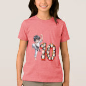 Verjaardagsjongen op 10 Tri-Blend shirt (Voorkant)