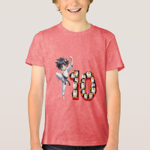 Verjaardagsjongen op 10 Tri-Blend shirt