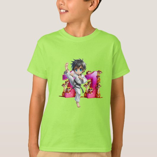 Verjaardagsjongen op 11 t-shirt (Voorkant)