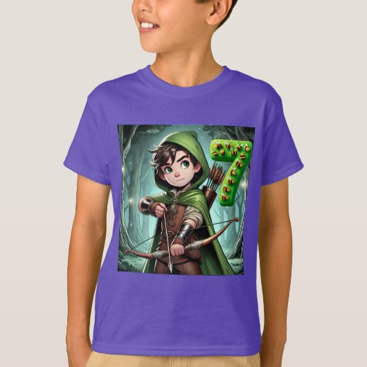 Verjaardagsjongen op 7 t-shirt (Voorkant)