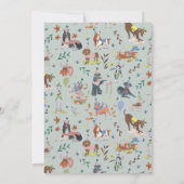 Verjaardagsjongen Paw-ty schattige puppy honden Ui Kaart (Achterkant)