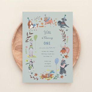 Verjaardagsjongen Paw-ty schattige puppy honden Ui Kaart