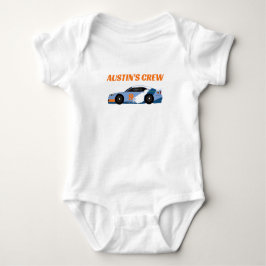 Verjaardagsjongen zijn kleine broer raceauto beman romper