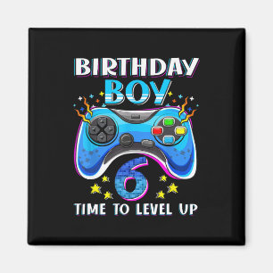 Verjaardagsjongentje Tijd om te Level Up Gamer Vid Magneet
