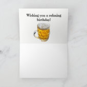 Verjaardagsjuichen met een biertje Kaart (Binnen)