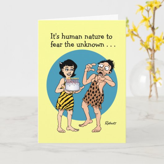 Verjaardagskaars blaast uit kaart (Gele Bloem)