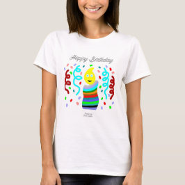Verjaardagskaars Groeten Dames Basic T-Shirt