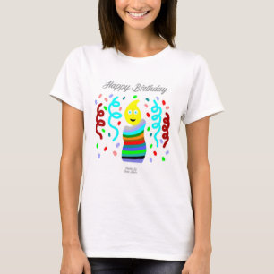 Verjaardagskaars Groeten Dames Basic T-Shirt