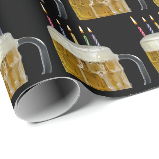 Verjaardagskaarsen in Beer mok Cadeaupapier (Rol Hoek)