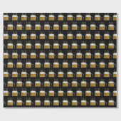 verjaardagskaarsen in bier mok inpakpapier (Vlak)