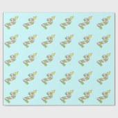 Verjaardagskaarsen - twee jaar oud cadeaupapier (Vlak)