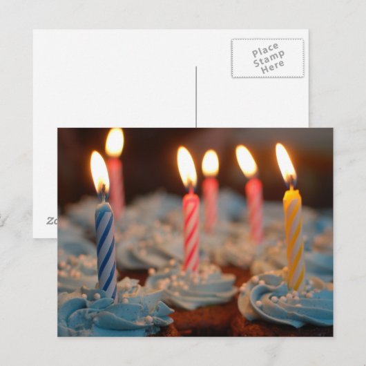 Verjaardagskaarskoeken Briefkaart (Voorkant / Achterkant)