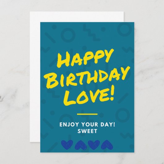 verjaardagskaart (Voorkant / Achterkant)