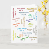 Verjaardagskaart 13 januari Verjaardag Kaart (Gele Bloem)