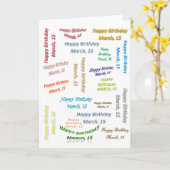 Verjaardagskaart 15 maart kaart (Gele Bloem)