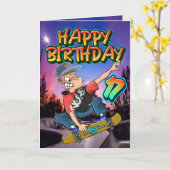 Verjaardagskaart 17  kaart (Gele Bloem)