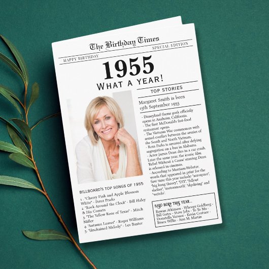 Verjaardagskaart 1955 kaart