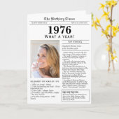 Verjaardagskaart 1976 kaart (Gele Bloem)