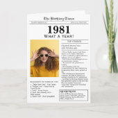 Verjaardagskaart 1981 kaart (Voorkant)