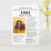 Verjaardagskaart 1981 kaart (Gele Bloem)