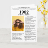 Verjaardagskaart 1982 kaart (Gele Bloem)