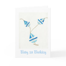 Verjaardagskaart 1e verjaardag baby