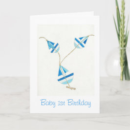 Verjaardagskaart 1e verjaardag baby bedankkaart