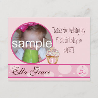 Verjaardagskaart 1e verjaardag dank je wel bedankkaart