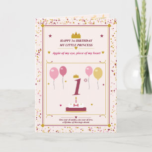 Verjaardagskaart 1e verjaardag Mijn Kleine Prinses Feestdagen Kaart