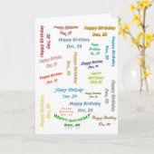 Verjaardagskaart 20 december kaart (Gele Bloem)