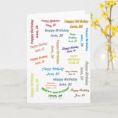 Verjaardagskaart 20 juni Verjaardag Kaart (Gele Bloem)