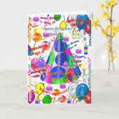 Verjaardagskaart 20 september dubbelgevouwen kaart (Gele Bloem)