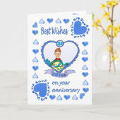 Verjaardagskaart 20e China Kaart (Gele Bloem)