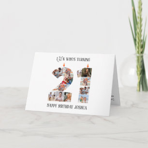 Verjaardagskaart 21 jaar bedankkaart